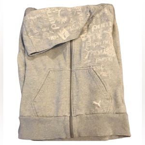 🐆SMALL Puma Zipped Sweater Light Grey